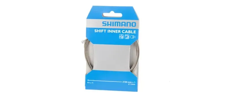 Shimano Stainless Steel Shift Cable 2100mm 100-box in Silver