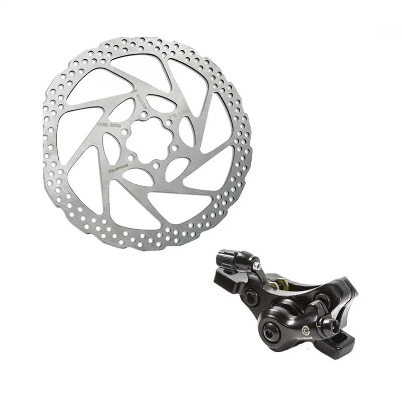 Clarks CMD-24 180/160mm eBike Mechanical Disk Brake Set in Black