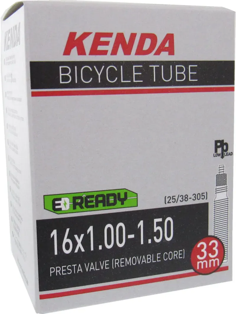 Kenda 16x1.00/1.50-inch RV32 Threaded Inner Tube in Black