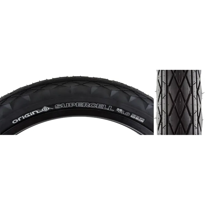 Origin8 Supercell 26x4.0 Fold Tire in Black