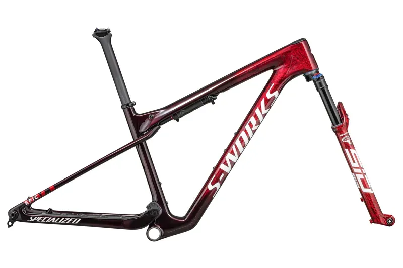 Specialized S-Works Epic World Cup Frameset In Red/Silver Granite/White Silver