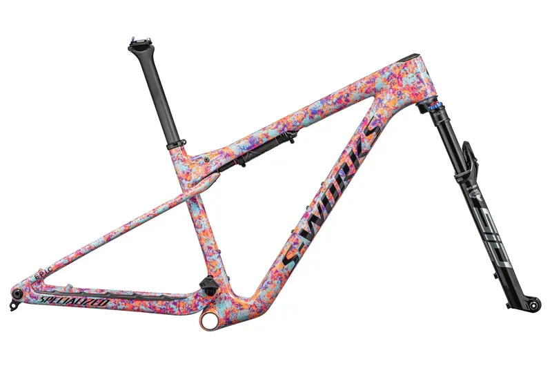 Specialized S-Works Epic World Cup Frameset In Lagoon Blue/Purple Orchid/Blaze Impasto