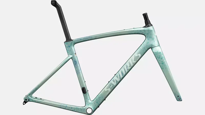Specialized S-Works Roubaix SL8 Road Bike Frameset In Satin Metallic White Sage/Ink/White Sage