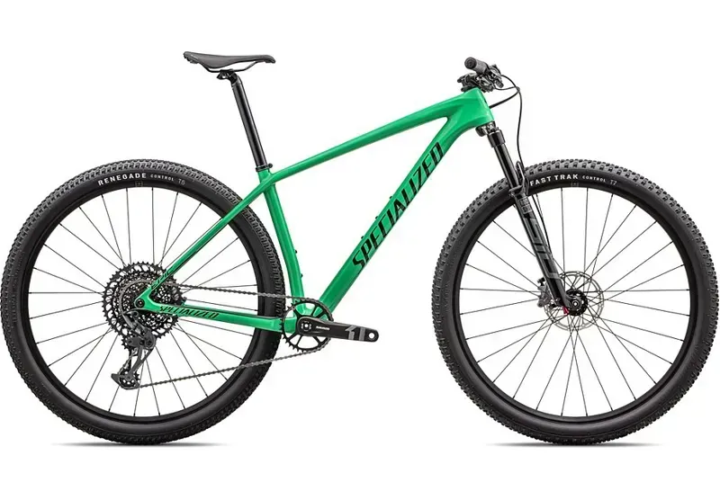 Specialized Epic Hardtail Comp XC Mountain Bike in Electric Green/Forest Green