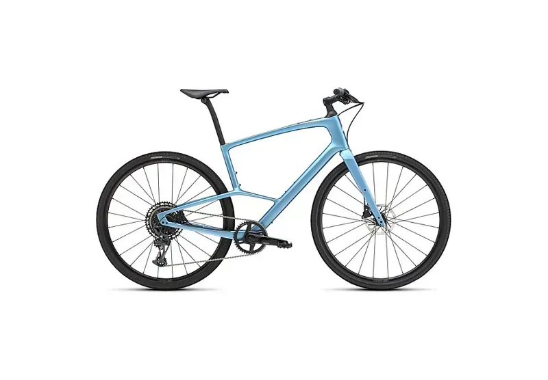 Specialized Sirrus X 6.0 Fitness Bike In Satin Glacial Metallic/Sliver Dust Frost Reflective