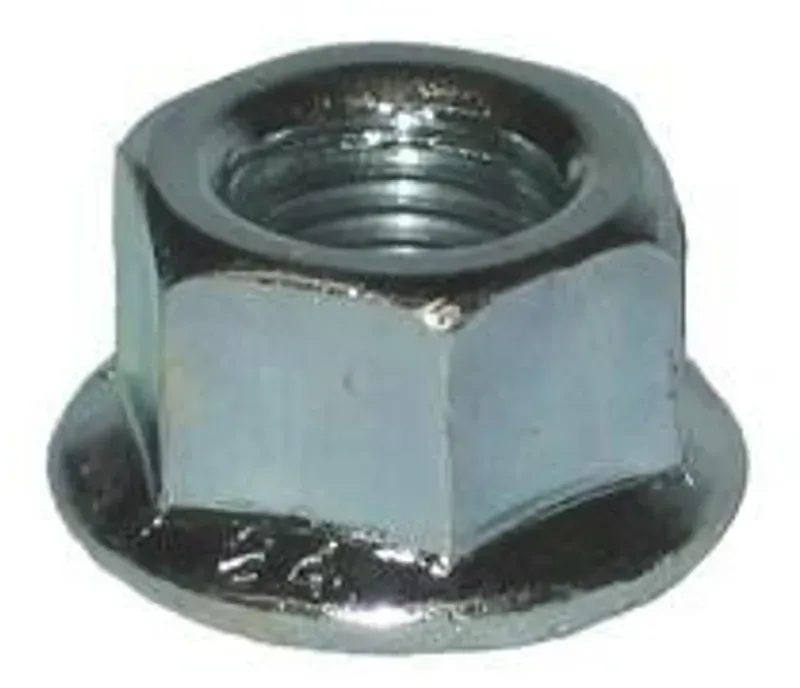 Wald 4155 3/8-inch 24-tpi Rear Flange Axle Nut in Silver