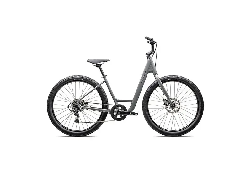 Specialized Roll 2.0 Low Entry Road Bike In Gloss Cool Gray/Satin Smoke Reflective