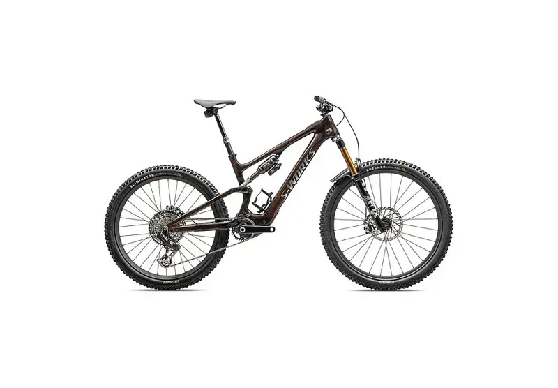 Specialized S-Works Turbo Levo SL E-Mountain Bike In Brown Tint/Gunmetal Impasto/Ashen Gray/Brushed Liquid Metal