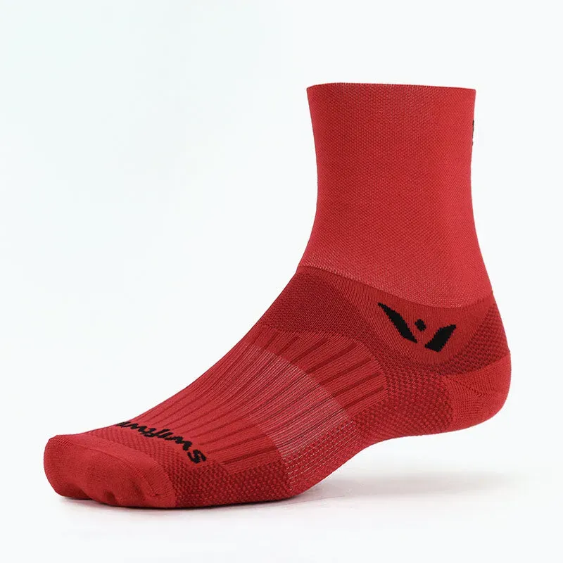 Swiftwick 4 Inch Aspire Four Socks in Red