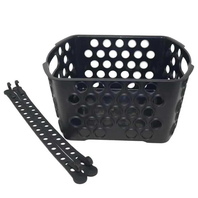 Bikase Dairyman 14x12x6.5-inch Strap Mount Rear Bicycle Basket in Black
