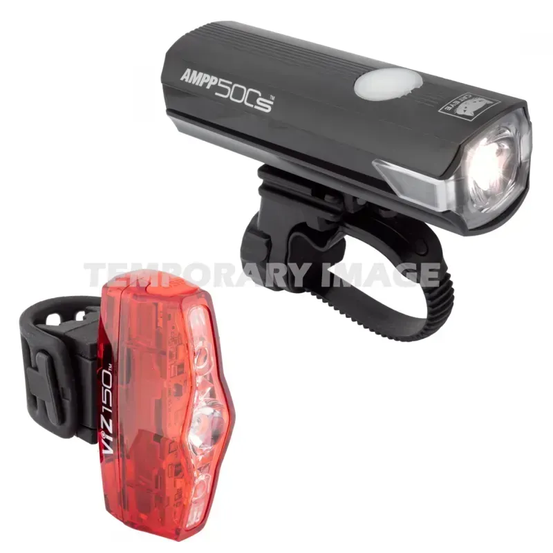 Cateye AMPP500S/ViZ150 HL-EL085S TL-LD800N Light Combo in Black-1
