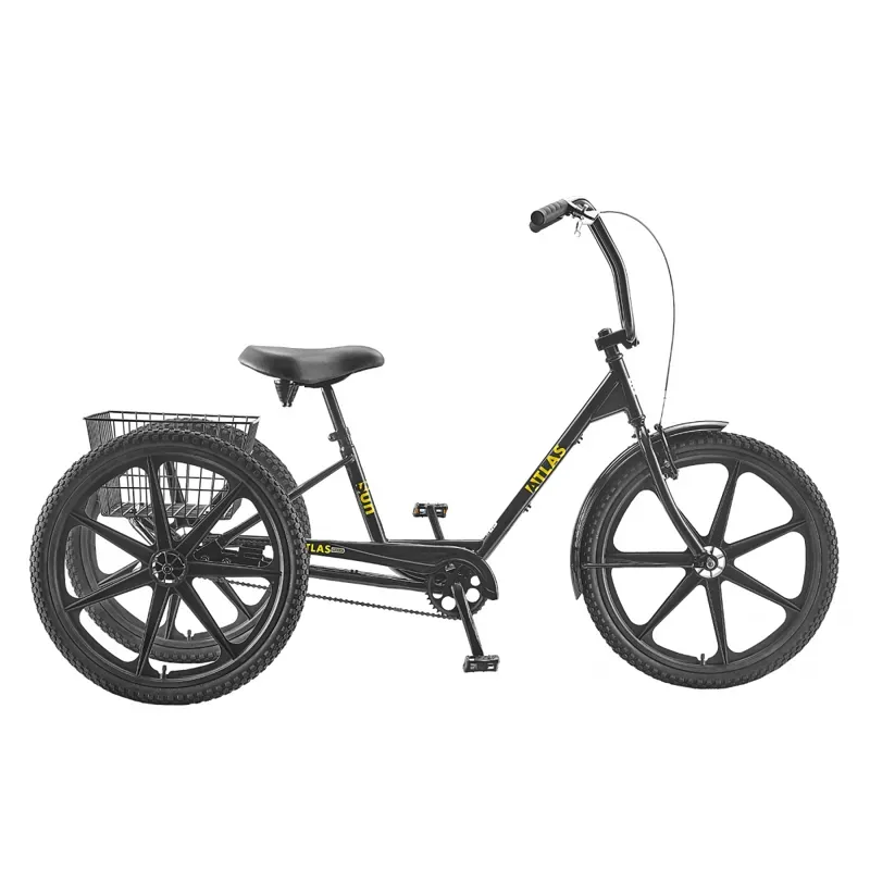 Sun Bicycles Atlas Transit Tricycle w/Black Basket in Jet Black