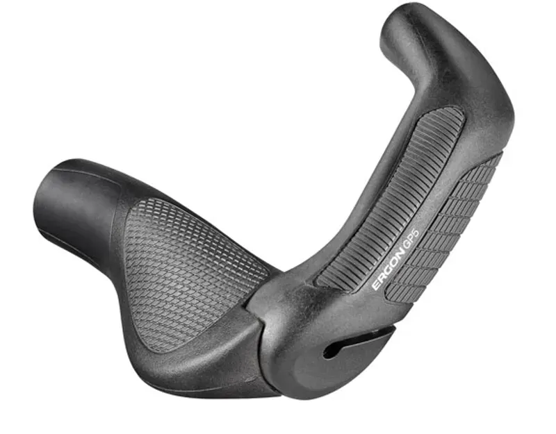 Ergon GP5 210mm Composite Large Bar End Grips in Black/Gray