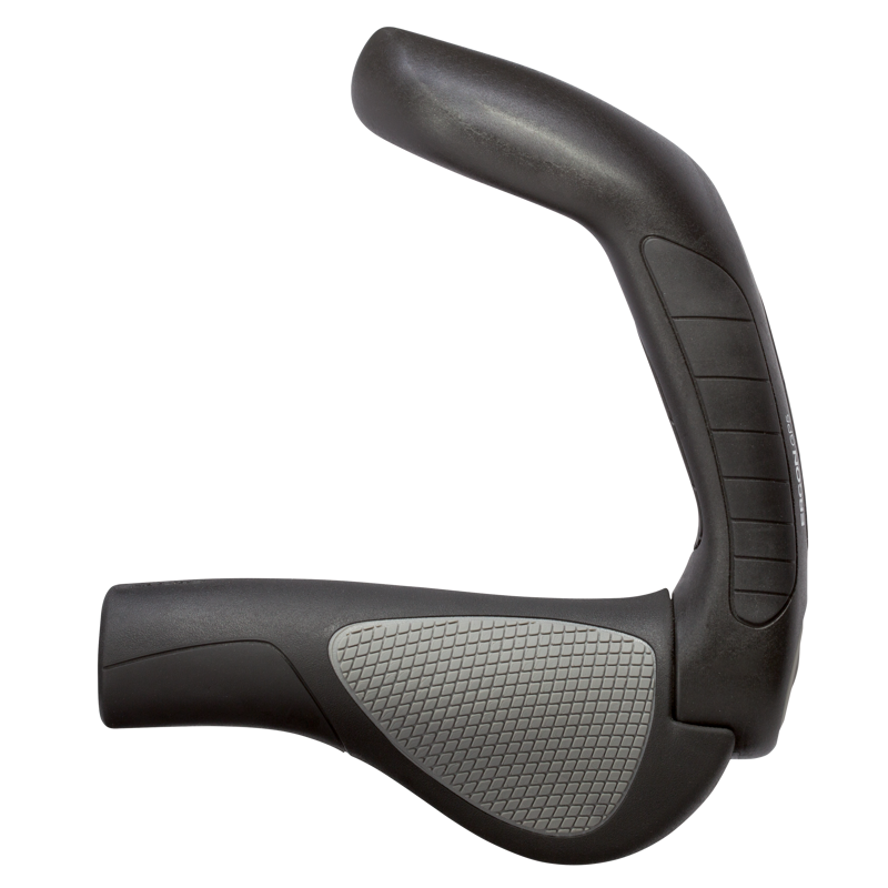 Ergon Bike GP5 Gripshift ATB/Hyb. Grips w/ Long Bar End in Black/Brown-1