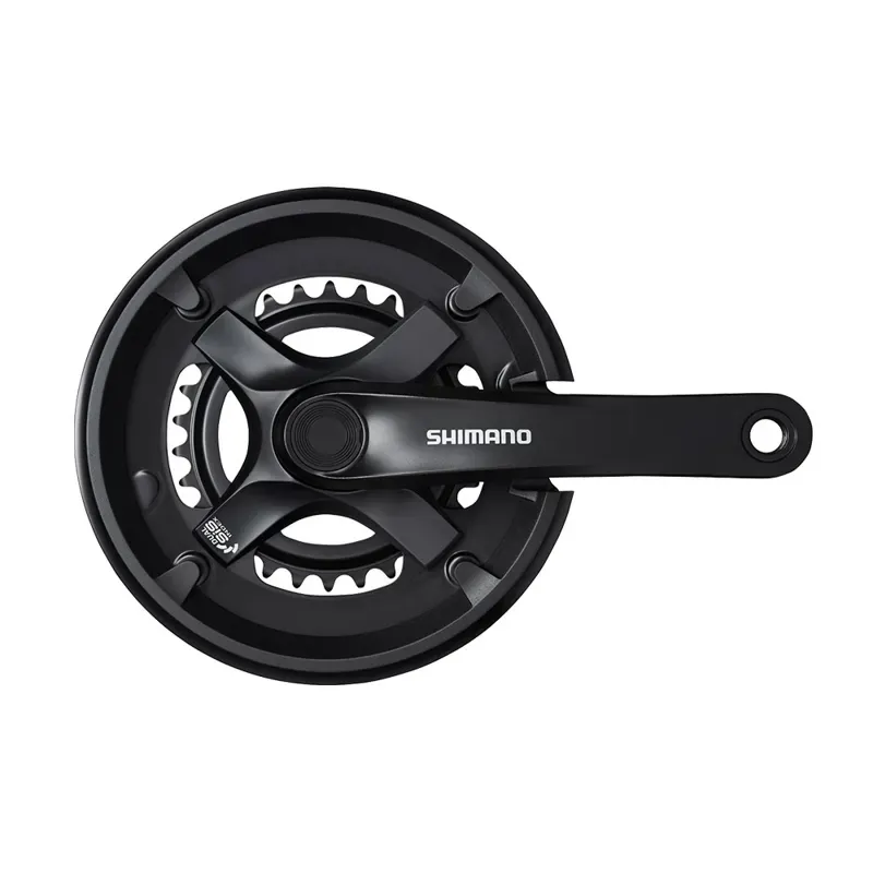 Shimano FC-TY501-2 2x7/8-speed MTB Crankset in Black