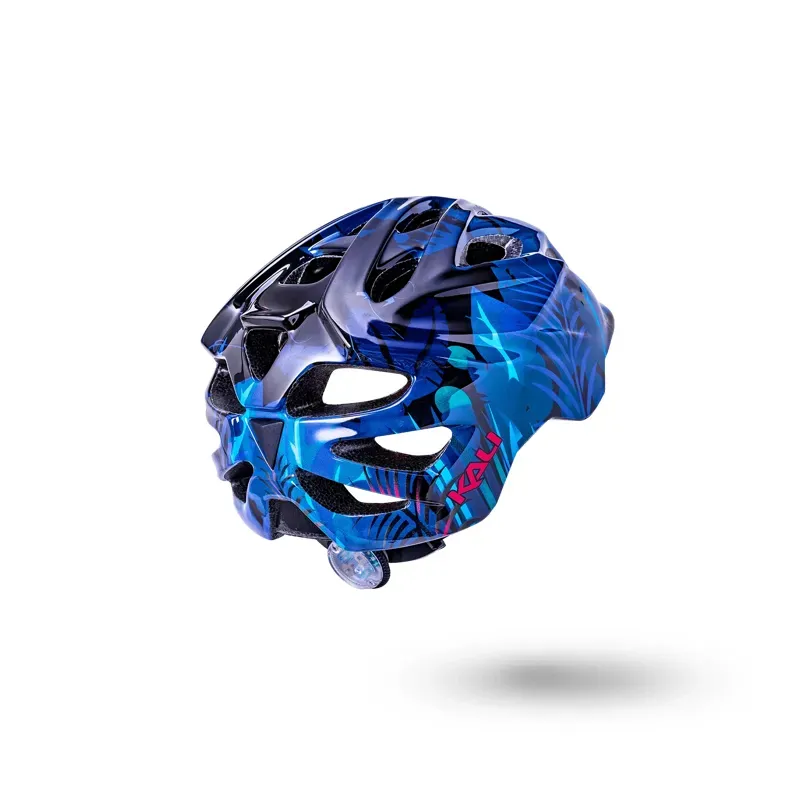 Kali Protectives Chakra Child Lighted Highwire Helmet in Tangerine/Blue-2