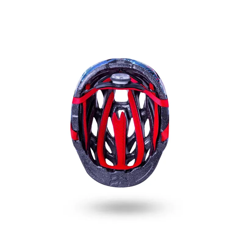 Kali Protectives Chakra Child Lighted Highwire Helmet in Tangerine/Blue-3