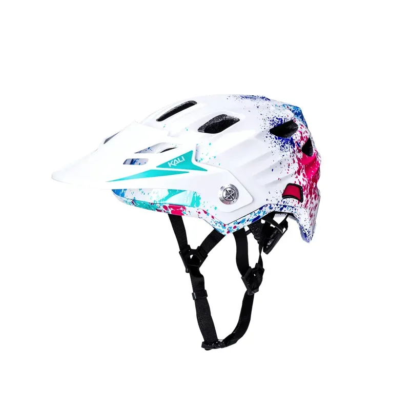 Kali Protectives Maya Full Face Child Helmet in Splat - White/Multi-2