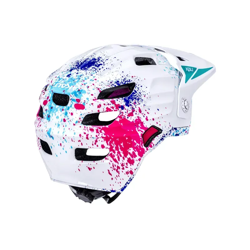 Kali Protectives Maya Full Face Child Helmet in Splat - White/Multi-3