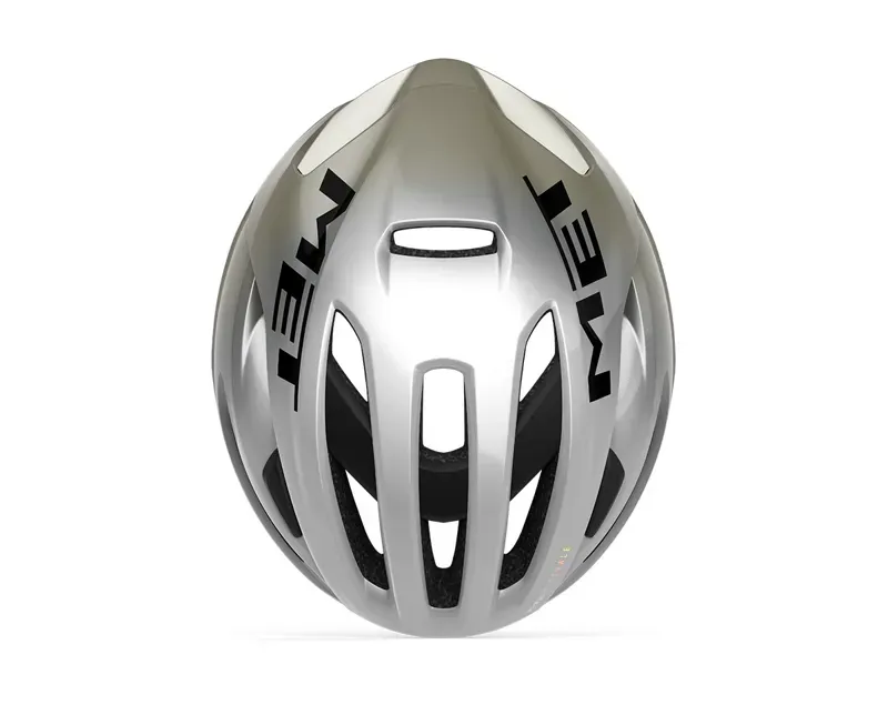 MET Helmets Rivale MIPS Road Cycling Helmet in Silver Gray-3