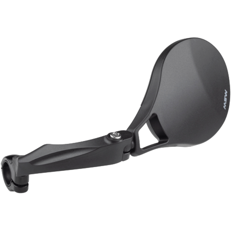 MSW Flat Bar Handlebar Mirror Left Side HD Glass in Black-1