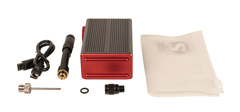 Silca Elettrico Micro Mini Inflator in Red-5