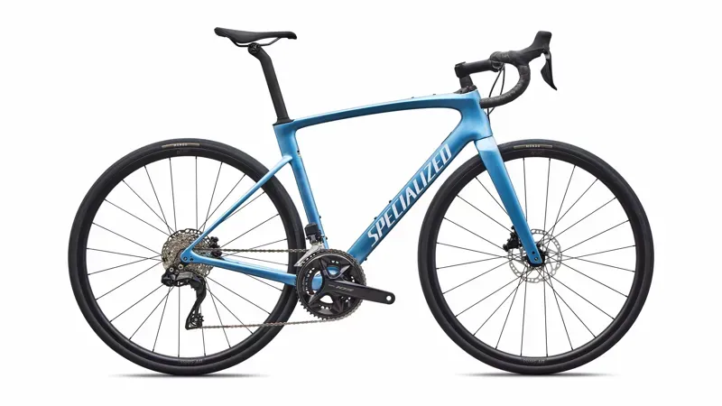 Specialized Roubaix SL8 Comp Shimano 105 Di2 Road Bike in Gloss Glacial Metallic-1