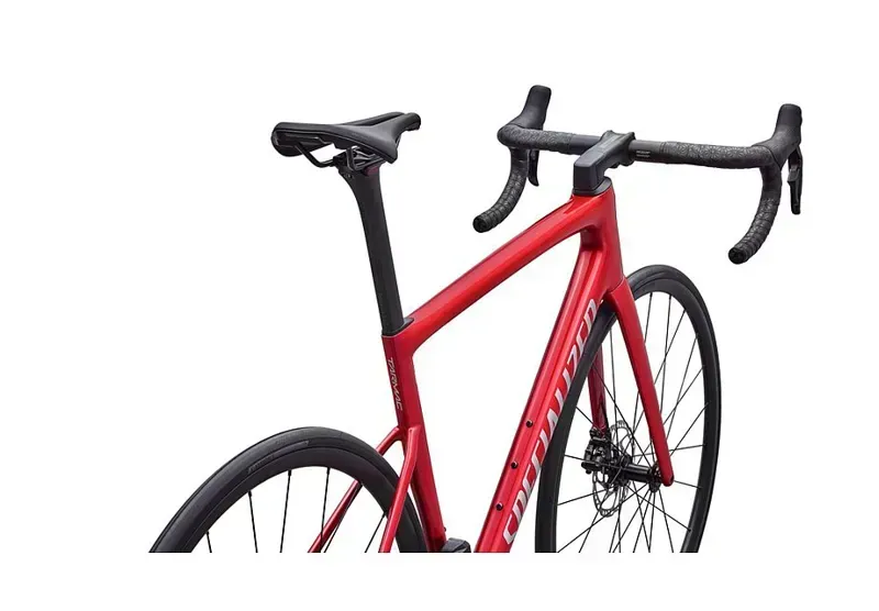 Specialized Tarmac SL8 Comp Shimano 105 Di2 Road Bike in Red Tint Silver Dust-4