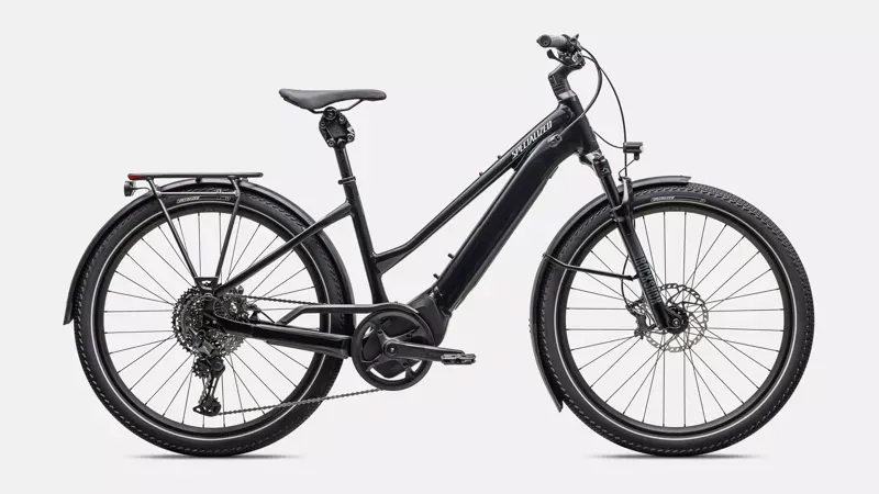 Specialized Turbo Vado 5.0 Step-Through Electric Bike in Castblack/Silver Reflective