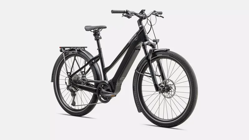 Specialized Turbo Vado 5.0 Step-Through Electric Bike in Castblack/Silver Reflective-1