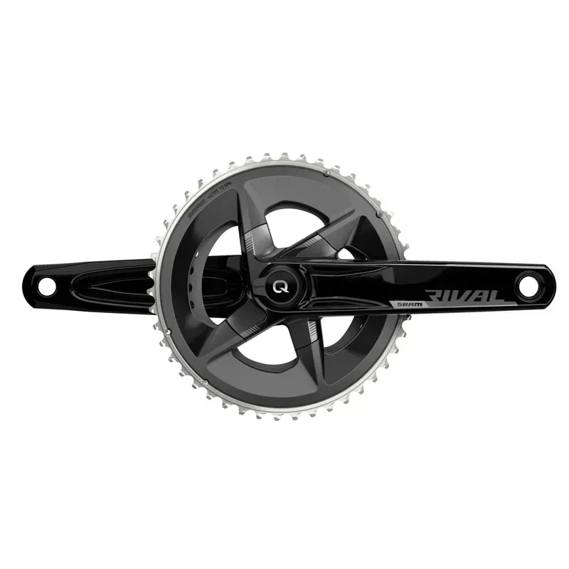 SRAM Rival AXS Crankset With Quarq Power Meter - 175mm 12-Speed 46/33t Yaw 107 BCD DUB Spindle Interface Black D1 Black