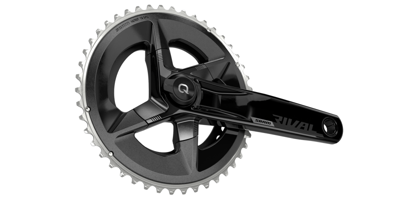 SRAM Rival AXS Crankset With Quarq Power Meter - 175mm 12-Speed 46/33t Yaw 107 BCD DUB Spindle Interface Black D1 Black-2
