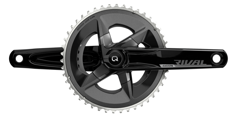 SRAM Rival AXS Crankset With Quarq Power Meter - 175mm 12-Speed 46/33t Yaw 107 BCD DUB Spindle Interface Black D1 Black-3