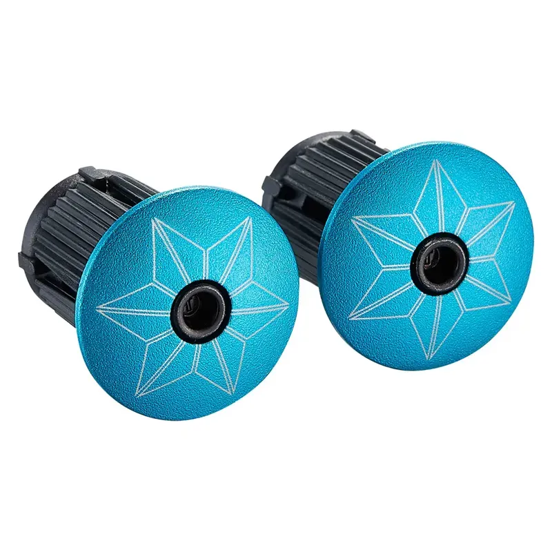 Supacaz Super Sticky Kush Miami Bar Tape and Plugs in Blue-4