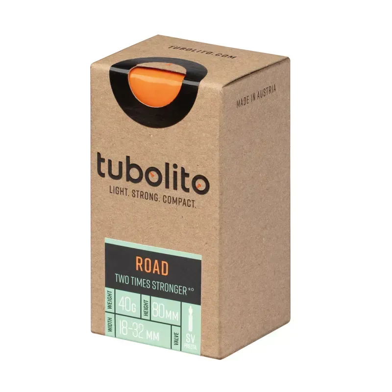 Tubolito Tubo 700x18/32c 80mm Presta Valve Road Inner Tube in Orange