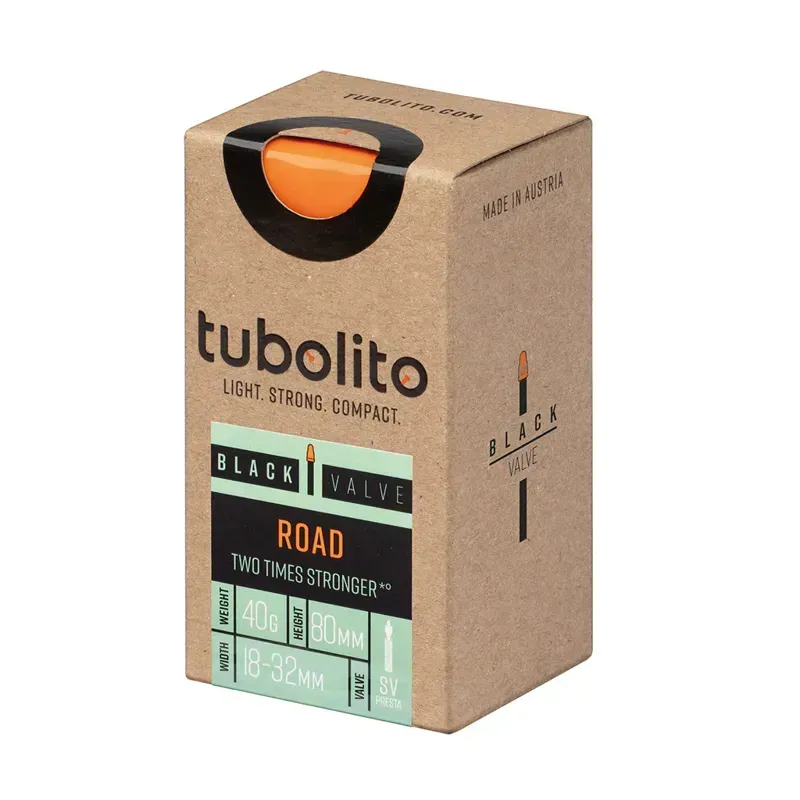 Tubolito Tubo 700x18/32c 80mm Presta Valve Road Inner Tube in Black