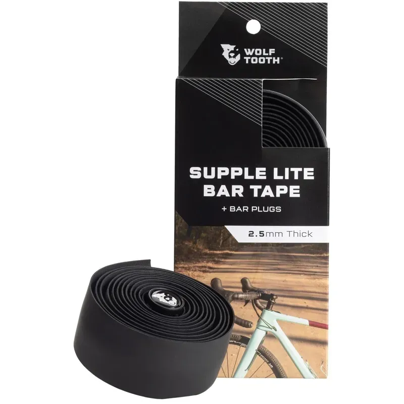Wolf Tooth 2.5mm x 40mm Supple Lite Bar Tape in Black